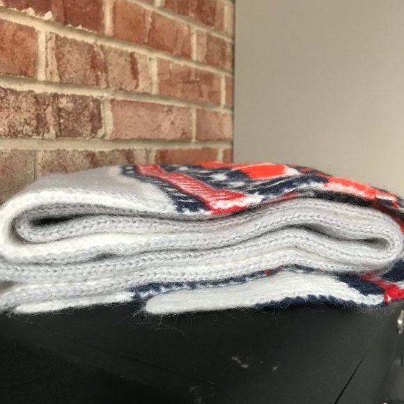 Fair Isle, Gray Mohair, Knit, Sweater Scarf - Picture 11 of 12